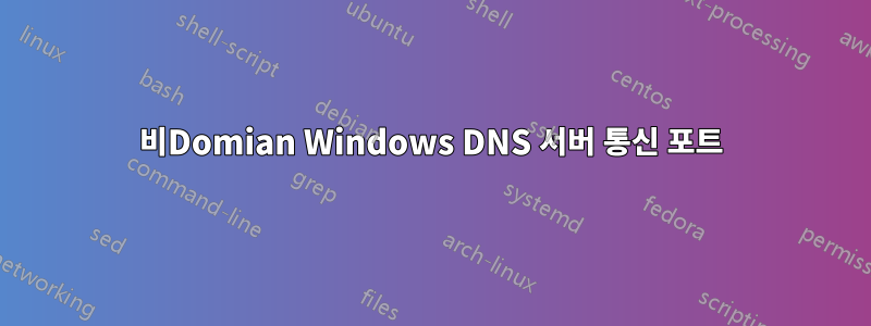 비Domian Windows DNS 서버 통신 포트