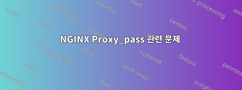 NGINX Proxy_pass 관련 문제