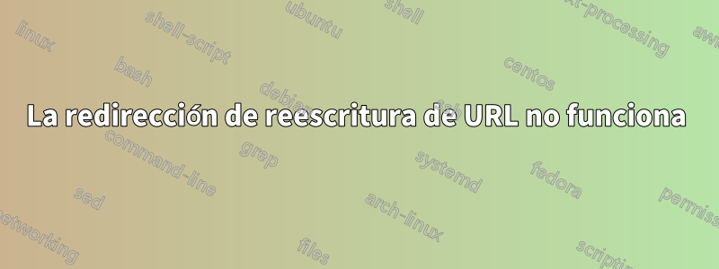 La redirección de reescritura de URL no funciona