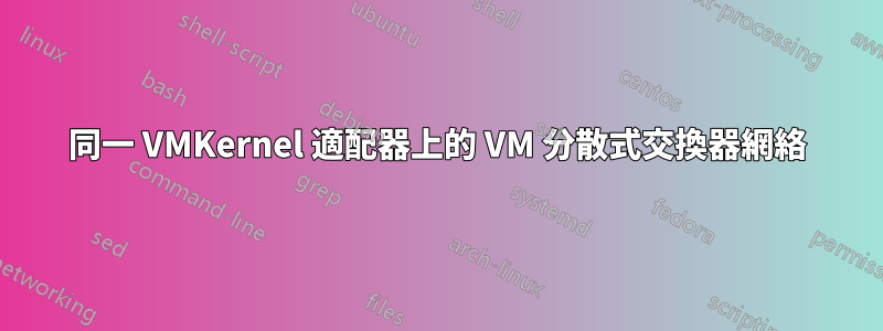 同一 VMKernel 適配器上的 VM 分散式交換器網絡