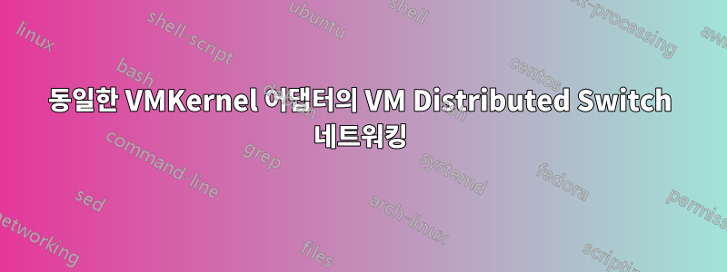 동일한 VMKernel 어댑터의 VM Distributed Switch 네트워킹