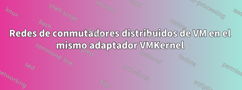 Redes de conmutadores distribuidos de VM en el mismo adaptador VMKernel