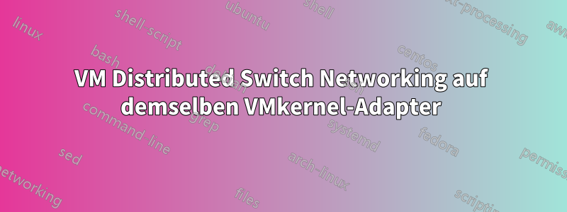 VM Distributed Switch Networking auf demselben VMkernel-Adapter