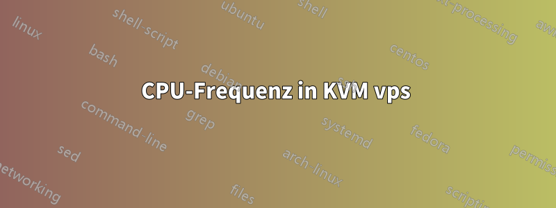 CPU-Frequenz in KVM vps