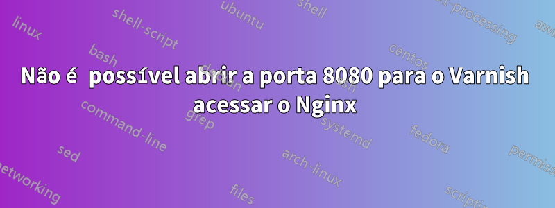 Não é possível abrir a porta 8080 para o Varnish acessar o Nginx