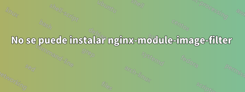 No se puede instalar nginx-module-image-filter