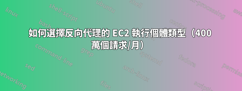 如何選擇反向代理的 EC2 執行個體類型（400 萬個請求/月）