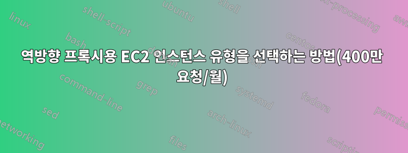 역방향 프록시용 EC2 인스턴스 유형을 선택하는 방법(400만 요청/월)