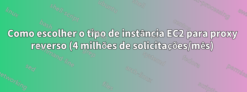 Como escolher o tipo de instância EC2 para proxy reverso (4 milhões de solicitações/mês)