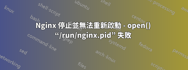 Nginx 停止並無法重新啟動 - open() “/run/nginx.pid” 失敗