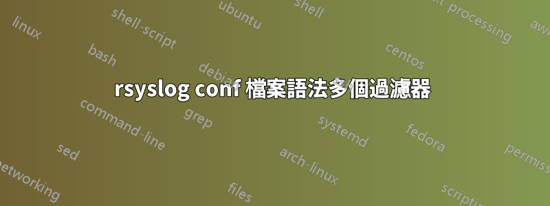 rsyslog conf 檔案語法多個過濾器