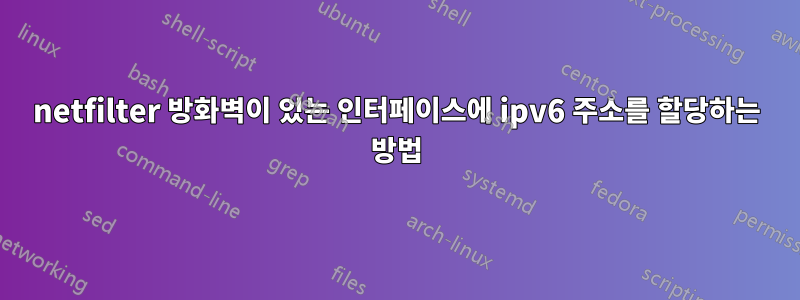 netfilter 방화벽이 있는 인터페이스에 ipv6 주소를 할당하는 방법