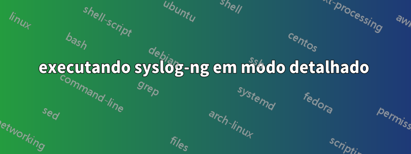 executando syslog-ng em modo detalhado