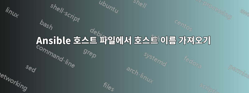 Ansible 호스트 파일에서 호스트 이름 가져오기