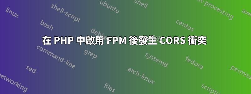 在 PHP 中啟用 FPM 後發生 CORS 衝突