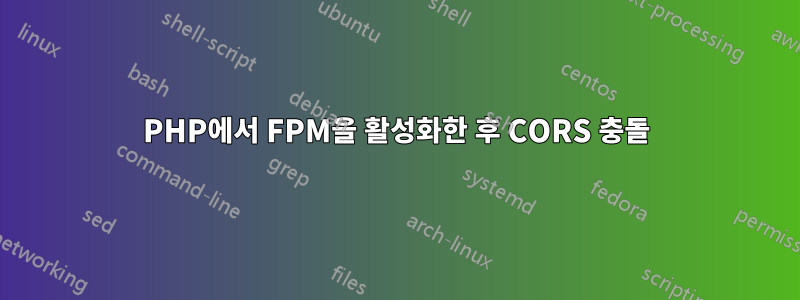 PHP에서 FPM을 활성화한 후 CORS 충돌