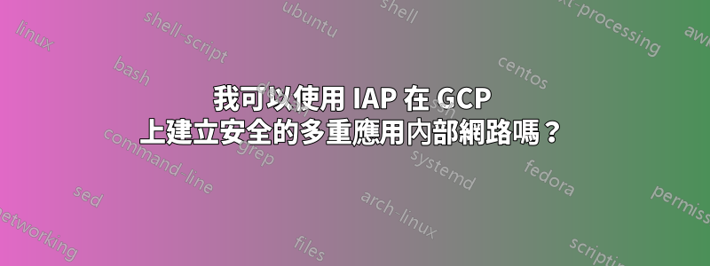 我可以使用 IAP 在 GCP 上建立安全的多重應用內部網路嗎？