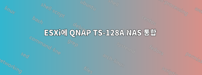 ESXi에 QNAP TS-128A NAS 통합