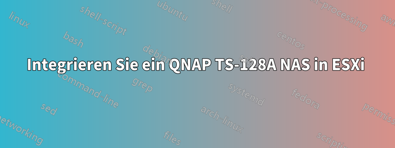 Integrieren Sie ein QNAP TS-128A NAS in ESXi