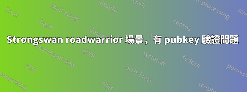 Strongswan roadwarrior 場景，有 pubkey 驗證問題