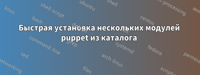 Быстрая установка нескольких модулей puppet из каталога