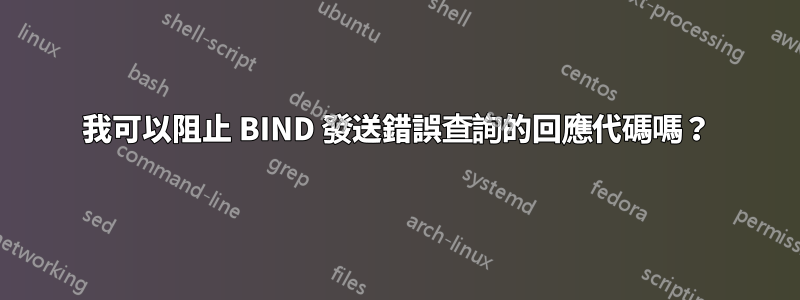 我可以阻止 BIND 發送錯誤查詢的回應代碼嗎？