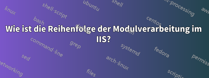 Wie ist die Reihenfolge der Modulverarbeitung im IIS?