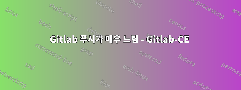 Gitlab 푸시가 매우 느림 - Gitlab-CE