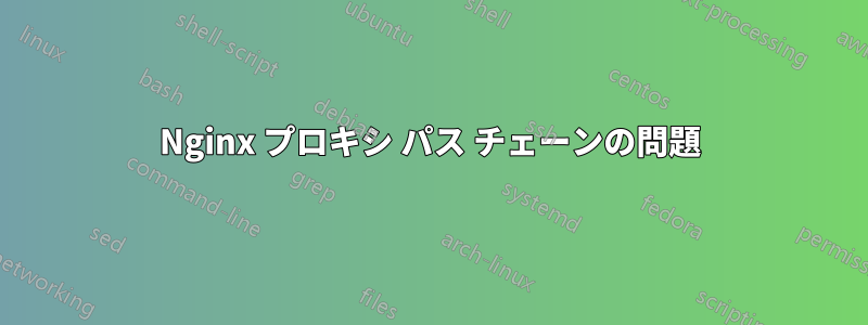Nginx プロキシ パス チェーンの問題