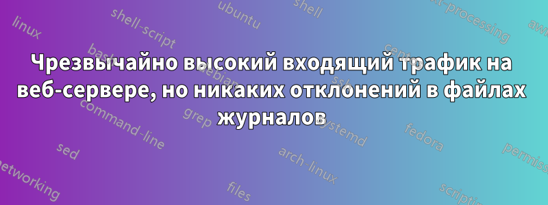 Чрезвычайно высокий входящий трафик на веб-сервере, но никаких отклонений в файлах журналов