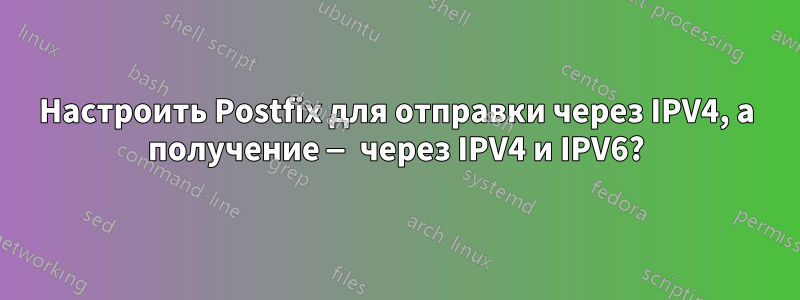 Настроить Postfix для отправки через IPV4, а получение — через IPV4 и IPV6?