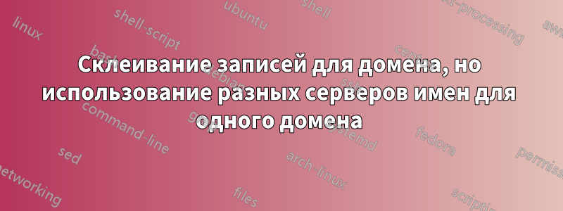 Склеивание записей для домена, но использование разных серверов имен для одного домена