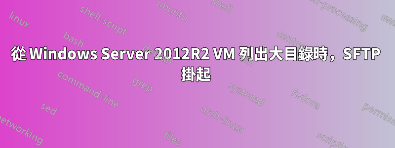 從 Windows Server 2012R2 VM 列出大目錄時，SFTP 掛起
