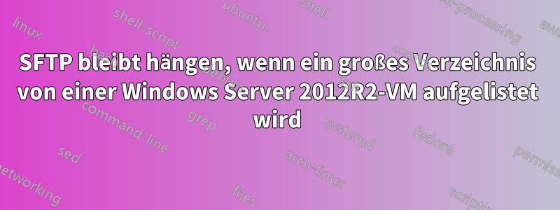 SFTP bleibt hängen, wenn ein großes Verzeichnis von einer Windows Server 2012R2-VM aufgelistet wird