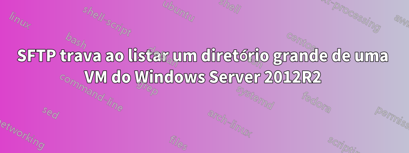 SFTP trava ao listar um diretório grande de uma VM do Windows Server 2012R2