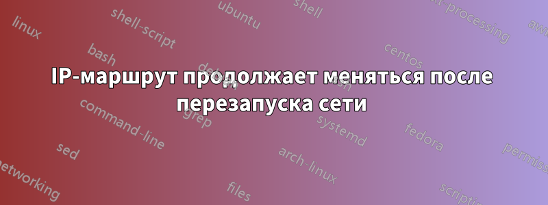 IP-маршрут продолжает меняться после перезапуска сети