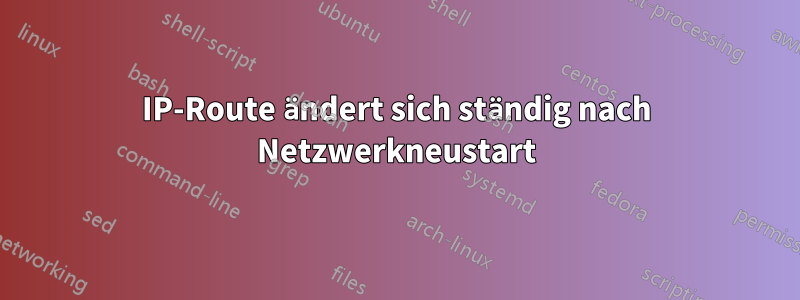 IP-Route ändert sich ständig nach Netzwerkneustart
