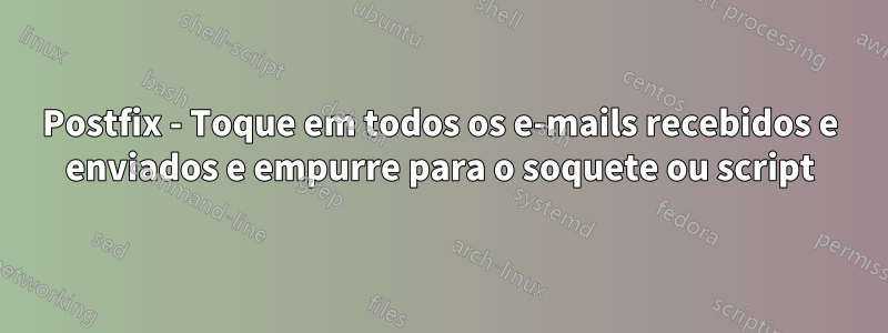 Postfix - Toque em todos os e-mails recebidos e enviados e empurre para o soquete ou script