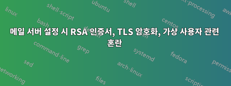 메일 서버 설정 시 RSA 인증서, TLS 암호화, 가상 사용자 관련 혼란