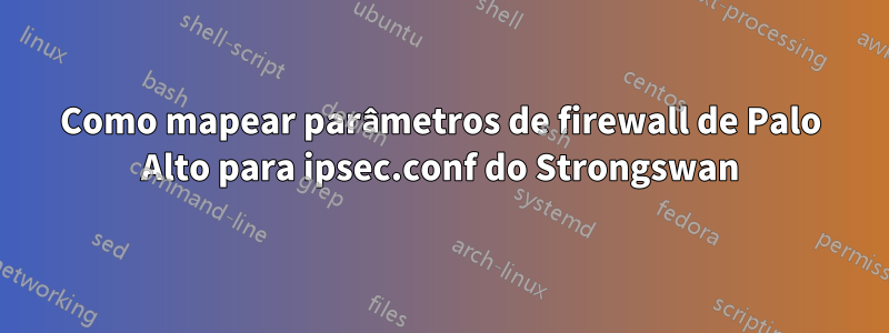 Como mapear parâmetros de firewall de Palo Alto para ipsec.conf do Strongswan