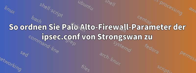 So ordnen Sie Palo Alto-Firewall-Parameter der ipsec.conf von Strongswan zu