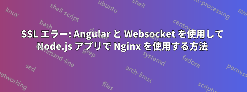 SSL エラー: Angular と Websocket を使用して Node.js アプリで Nginx を使用する方法