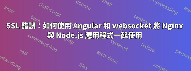 SSL 錯誤：如何使用 Angular 和 websocket 將 Nginx 與 Node.js 應用程式一起使用