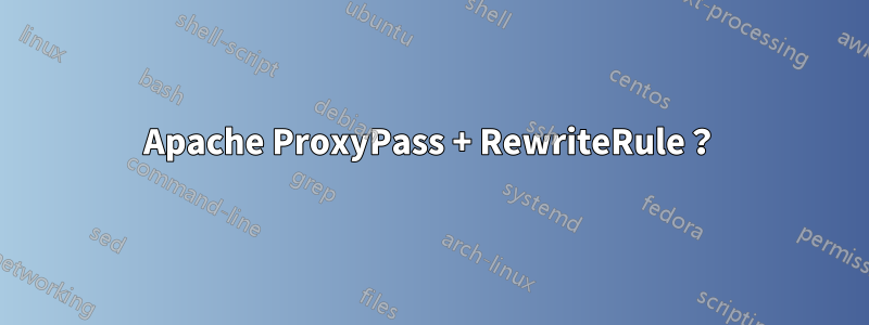Apache ProxyPass + RewriteRule？