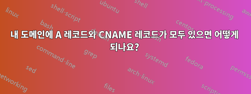 내 도메인에 A 레코드와 CNAME 레코드가 모두 있으면 어떻게 되나요?