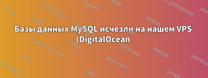 Базы данных MySQL исчезли на нашем VPS (DigitalOcean)