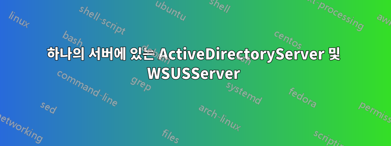 하나의 서버에 있는 ActiveDirectoryServer 및 WSUSServer