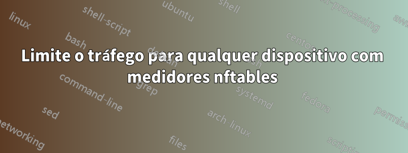 Limite o tráfego para qualquer dispositivo com medidores nftables