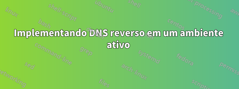 Implementando DNS reverso em um ambiente ativo
