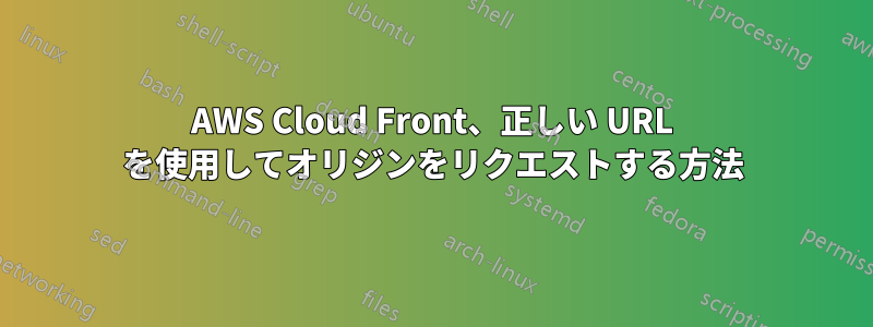 AWS Cloud Front、正しい URL を使用してオリジンをリクエストする方法